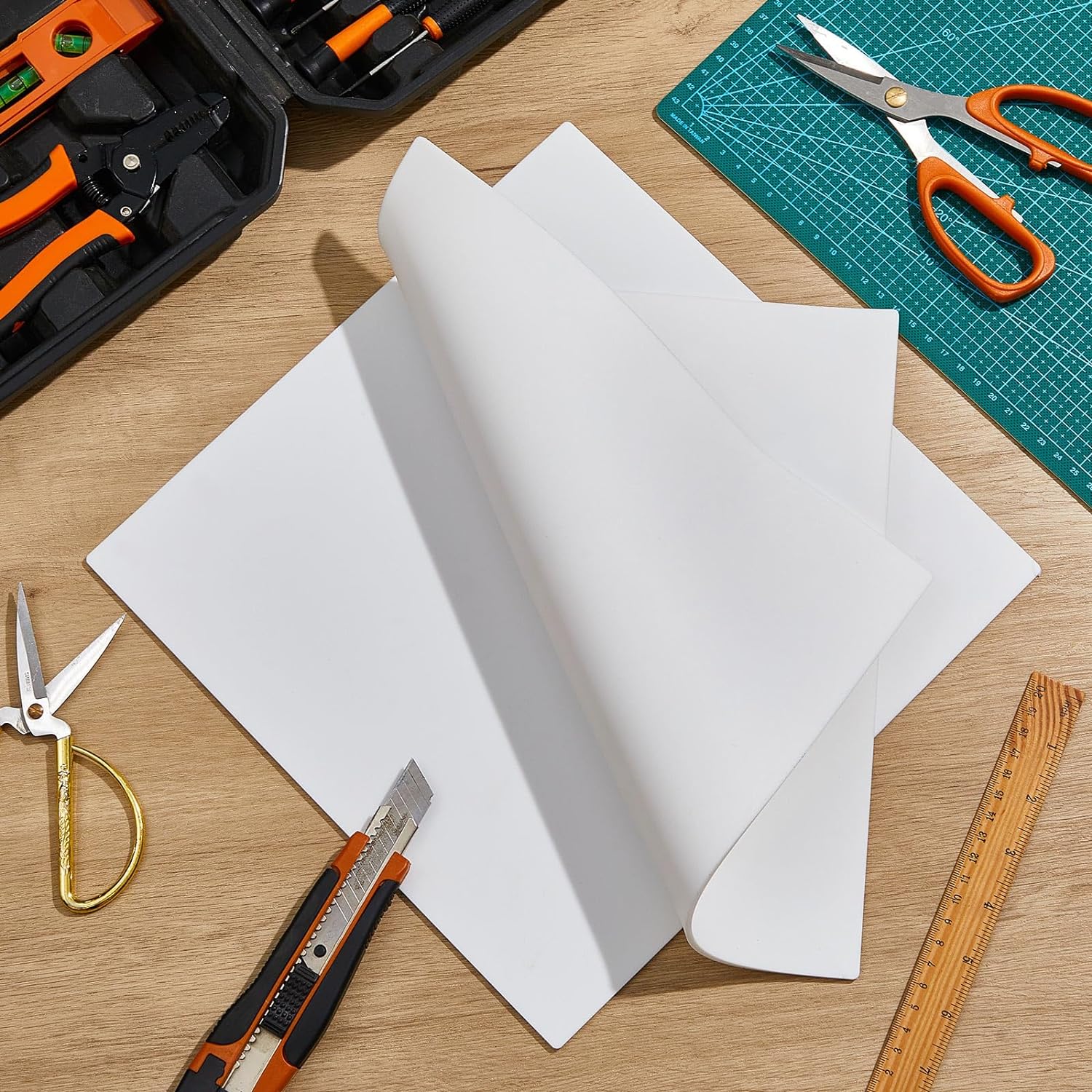 Лист силиконовой резины 12 x 12 дюймов, белая резиновая прокладка 1/8 дюйма, сверхпрочный термостойкий резиновый материал прокладки - поставщики Paidu